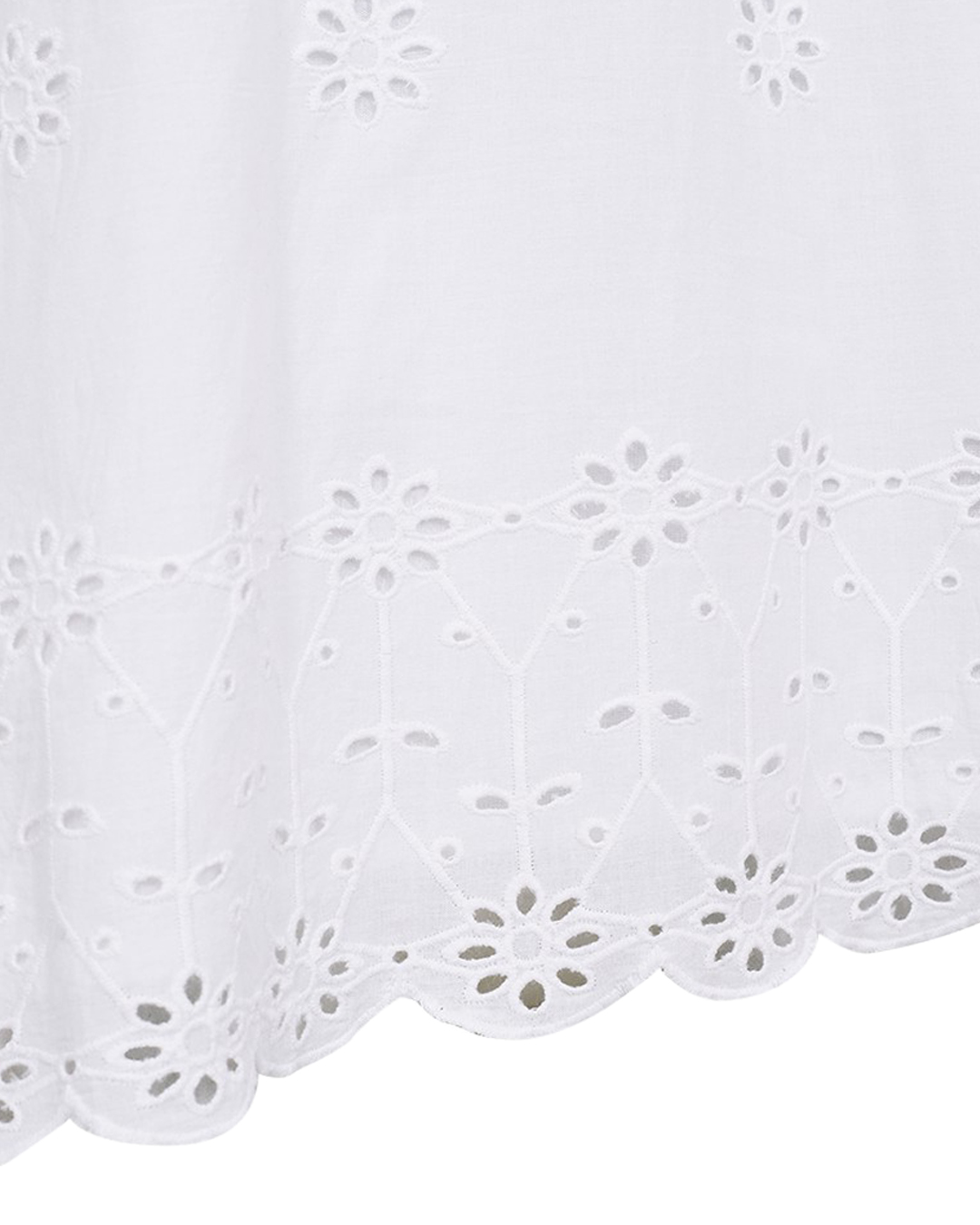 Blus Iddi vit med broderade blommor - 3