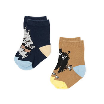 Moomin Baby Socks 2 Pair - Moomintroll &amp; Stinky