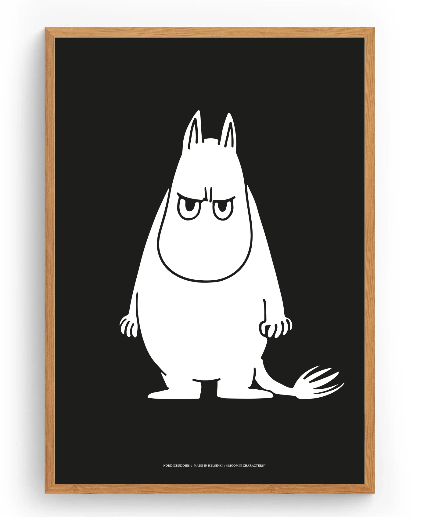 Mumin Affisch 30x40 cm - Mumintrollet Svart