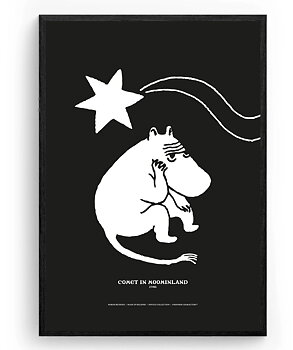 Mumin Affisch 30x40 cm - Novels Svart