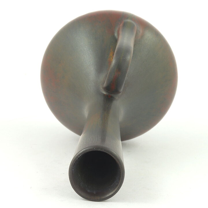 Carl-Harry Stålhane (CAC 1950s) Brown Vase with Handle 18 cm