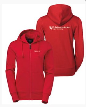 Hoodie, röd