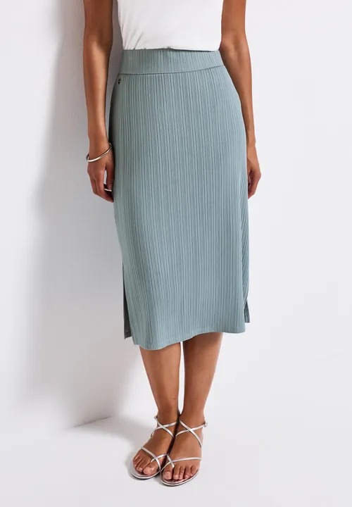 Style Pepica Rib Solid Skirt - Arona Blue - Street One