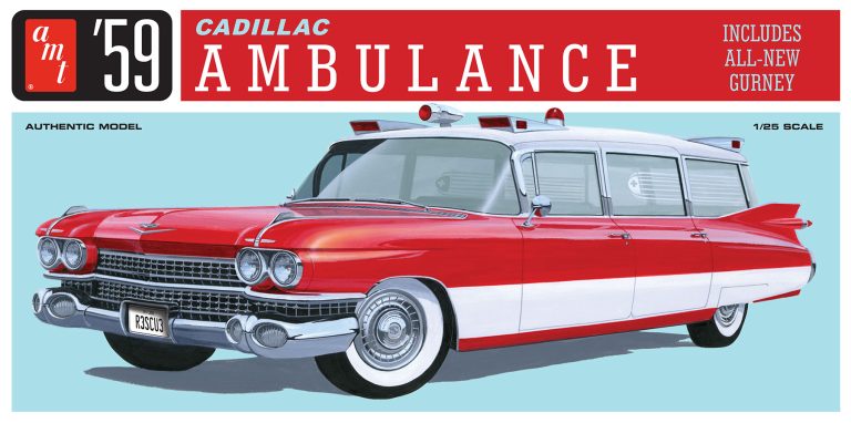 59' Cadillac Ambulance w. Gurney 1/25