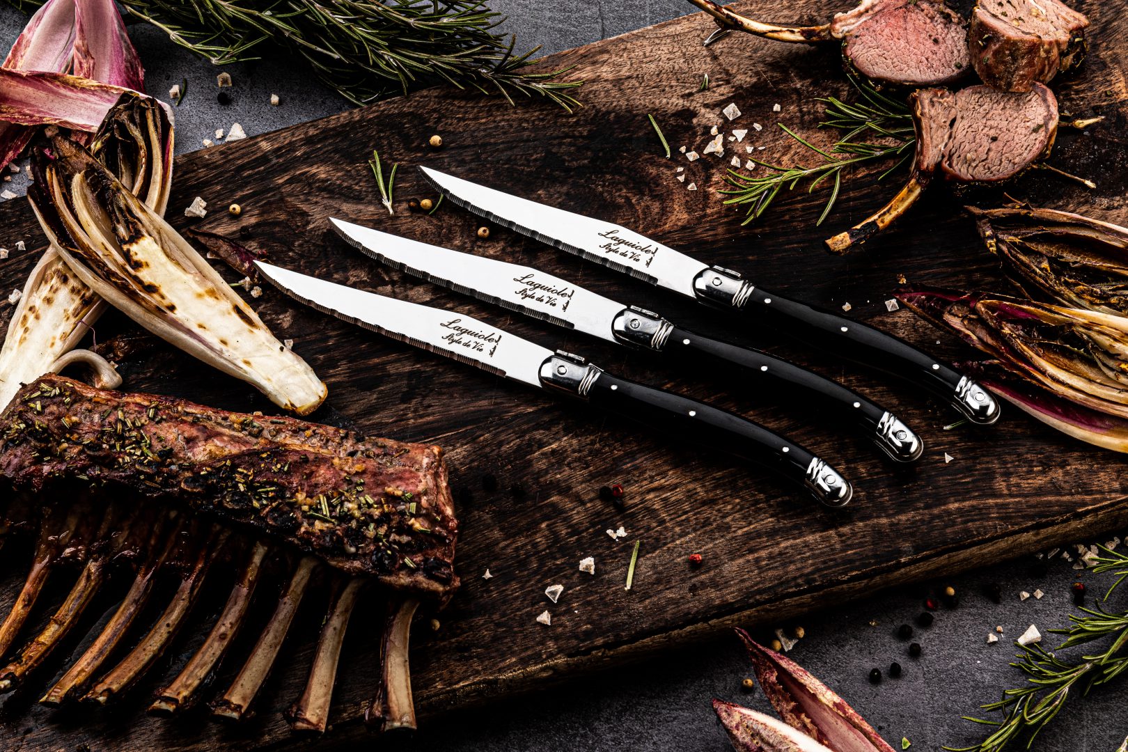 Barbecue knife set 6-set - Laguiole Black - 7