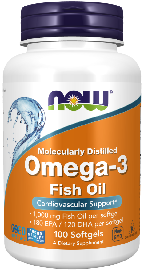 Omega-3 1000 mg 100 sgels - Now Foods