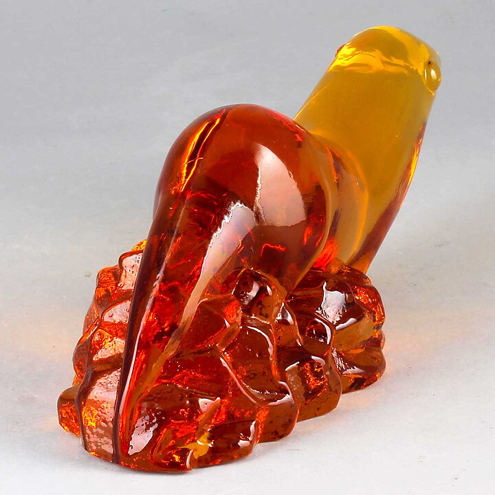 Olle Alberius (WWF 1974) Orange Glass Otter 18/7 cm  [Sample Images]