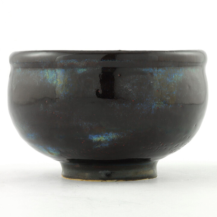 イサク・イサクソン  一点もの  黒色のボウル  茶碗  (11cm)  2000年代  #16