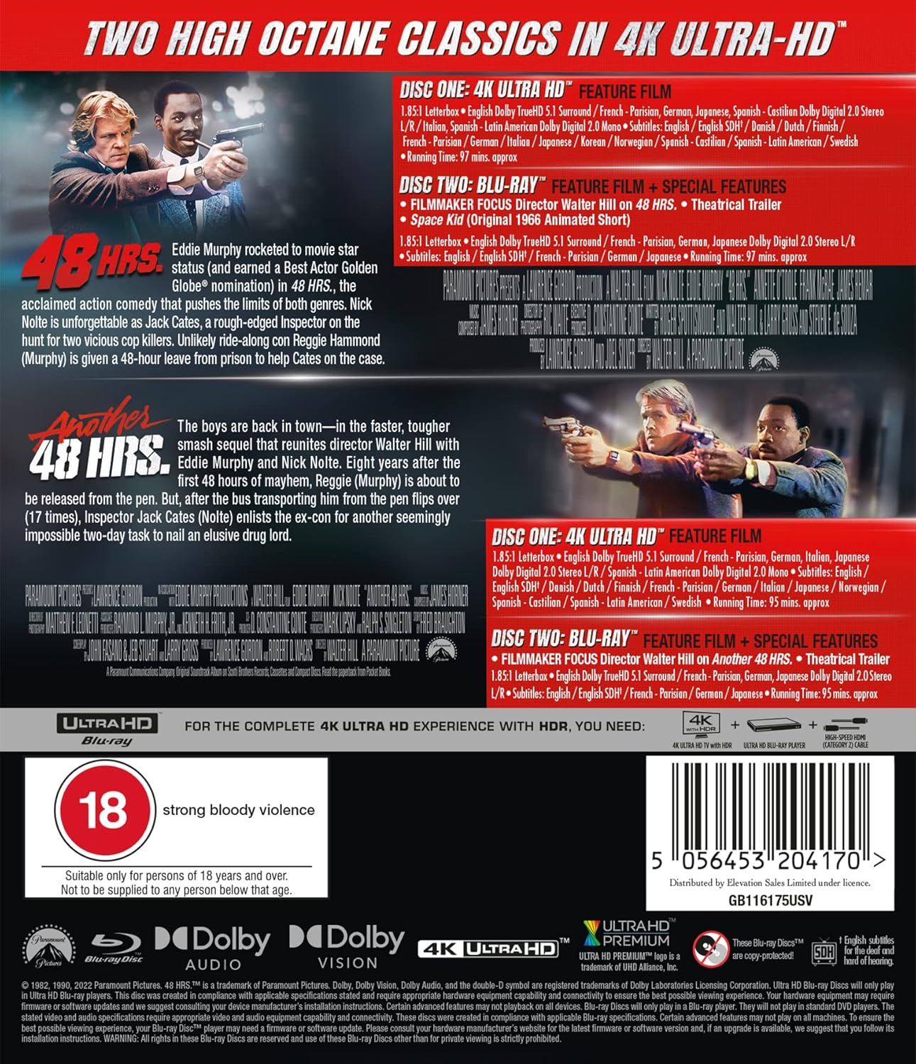 48 Hrs / Another 48 Hrs (4K Ultra HD + Blu-ray) - 2