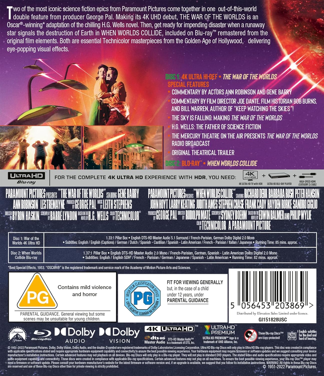 War of the Worlds / When Worlds Collide (ej svensk text) (4K Ultra HD + Blu-ray) - 2