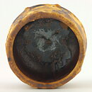 Isak Isaksson (2000s) Unique Chawan Bowl with Brown/Yellow Glaze 10 cm  #17