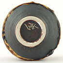 Isak Isaksson (2000s) Unique Chawan Bowl with Brown/Yellow Glaze 10 cm  #17