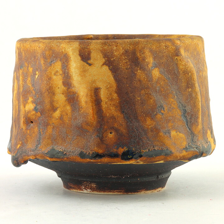 イサク・イサクソン  一点もの  茶/黄色のボウル  茶碗  (10cm)  2000年代  #17