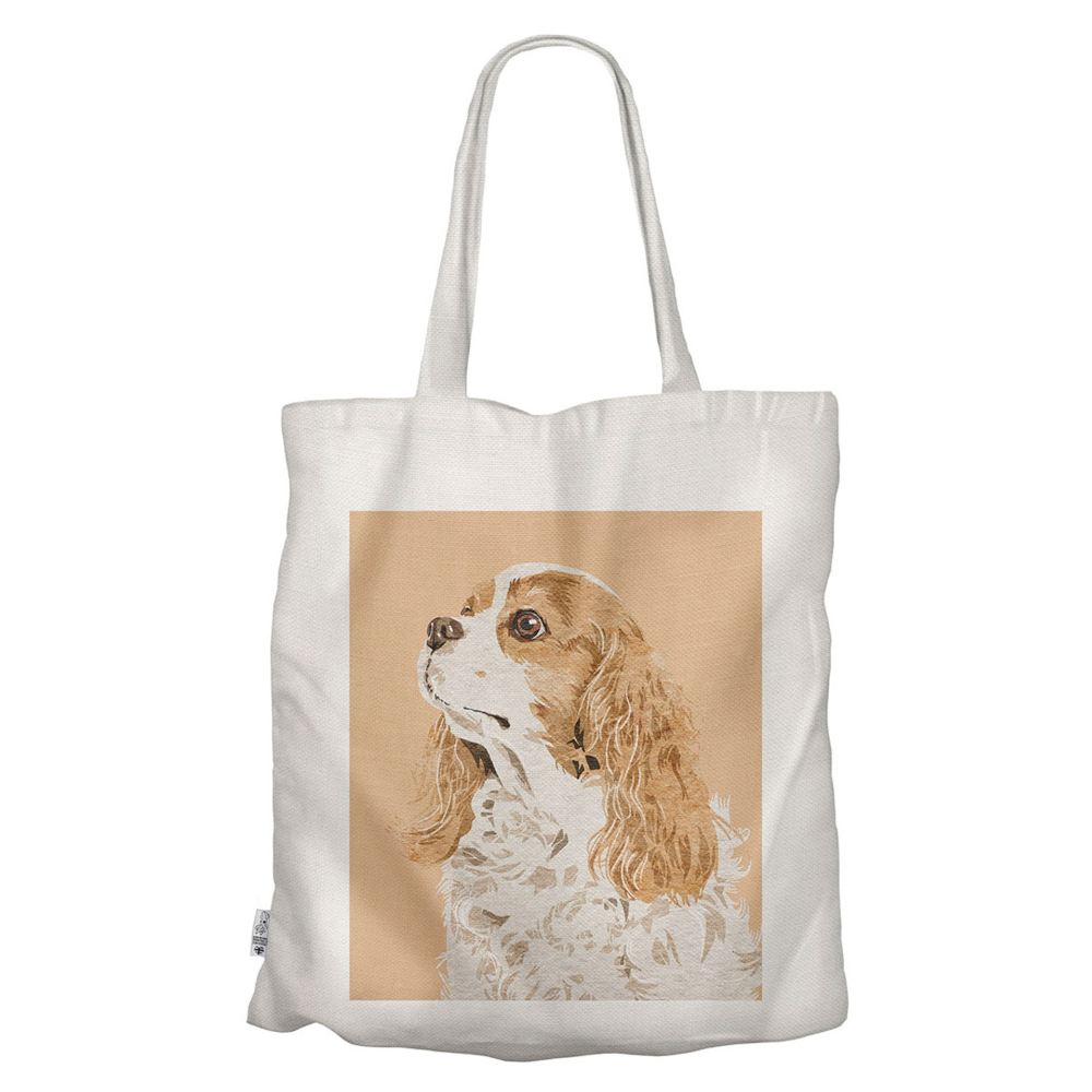 Shopping Bag Vivid Squid Cavalier King Charles Spaniel