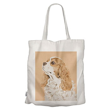 Shopping Bag Vivid Squid Cavalier King Charles Spaniel