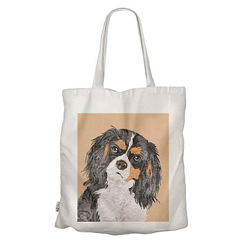 Shopping Bag Vivid Squid King Charles Spaniel