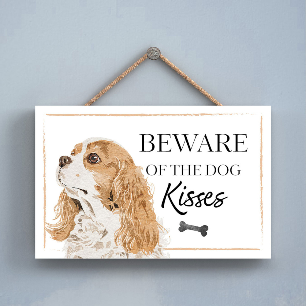 Wooden Sign Vivid Squid Cavalier King Charles Spaniel 