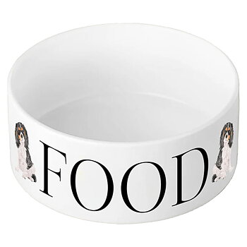 Dog Food Bowl Vivid Squid King Charles Spaniel
