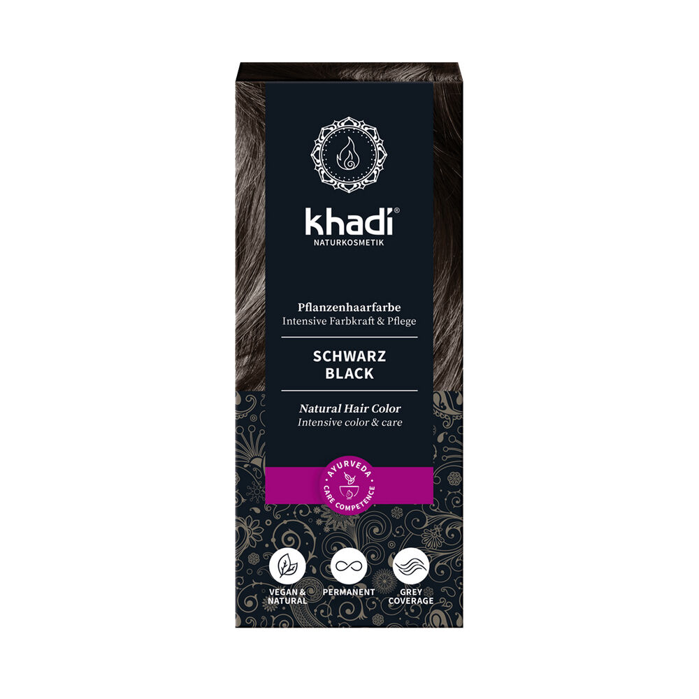 Khadi Natural Hair Color Black – Svart 100g FP4