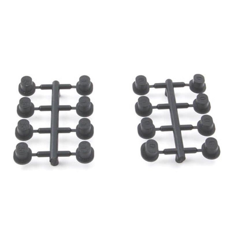 LOSI Adjustable Hinge Pin Brace Inserts: 8B, 8T, 8X, 8XE