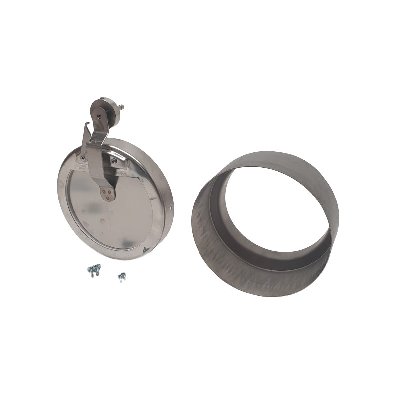 Draglucka med adapter Ø130mm T-rökrör - 2