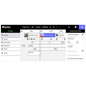Pixilab - Blocklicens: Timeline