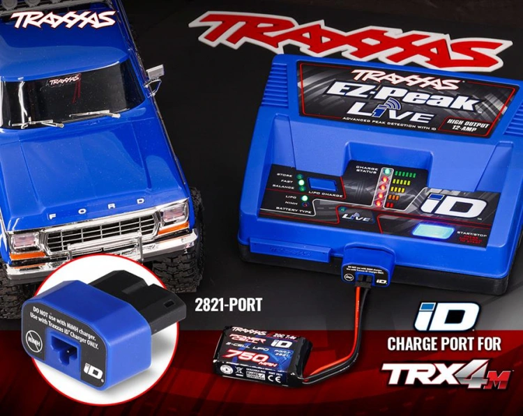 Traxxas 2821-PORT iD Charging Port TRX-4M Battery (#2821) - 2
