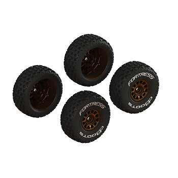 ARRMA dBoots FORTRESS Glued Tire Set, Bronze (2 Pairs)