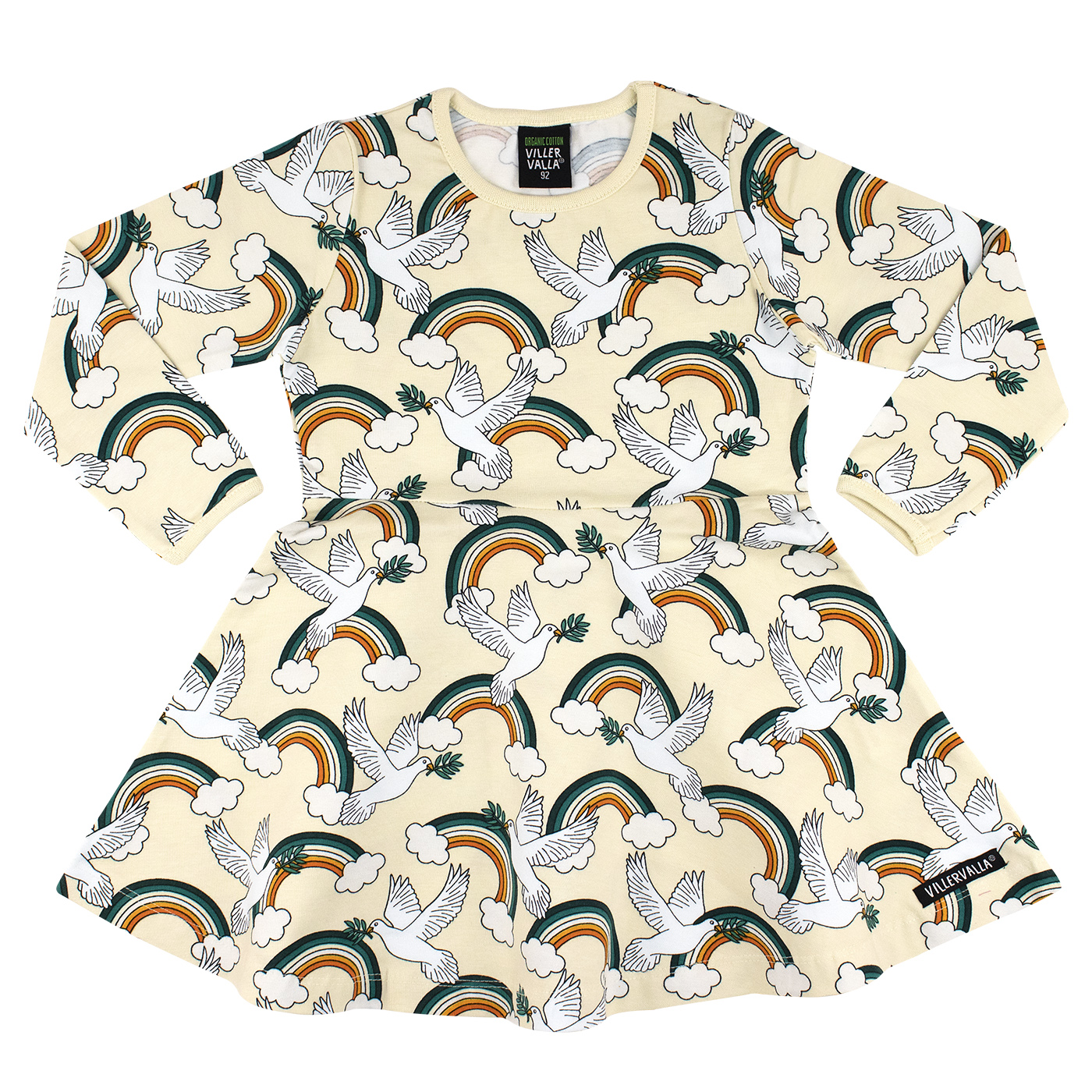 twirl dress PEACE LGT BEIGE