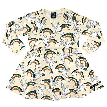 twirl dress PEACE LGT BEIGE