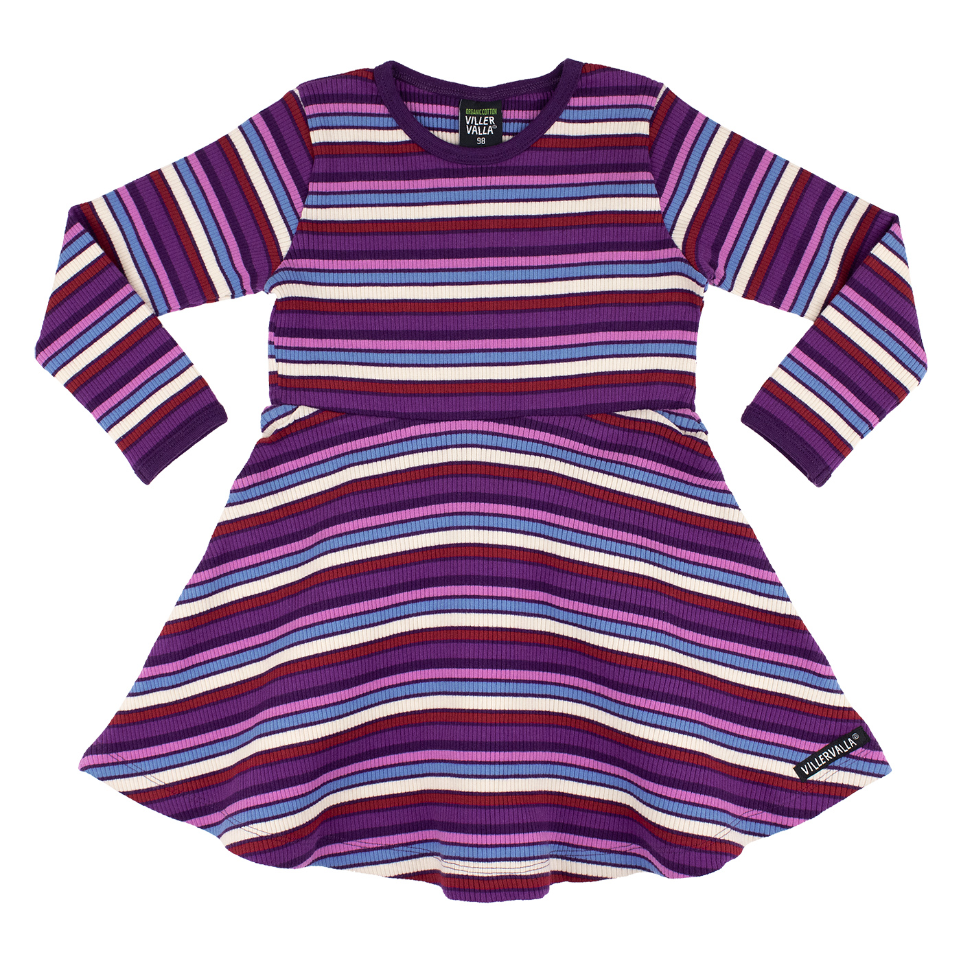 dress RIB STRIPES GRAPE