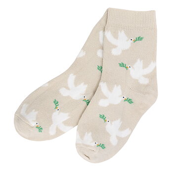 socks PEACE LGT BEIGE