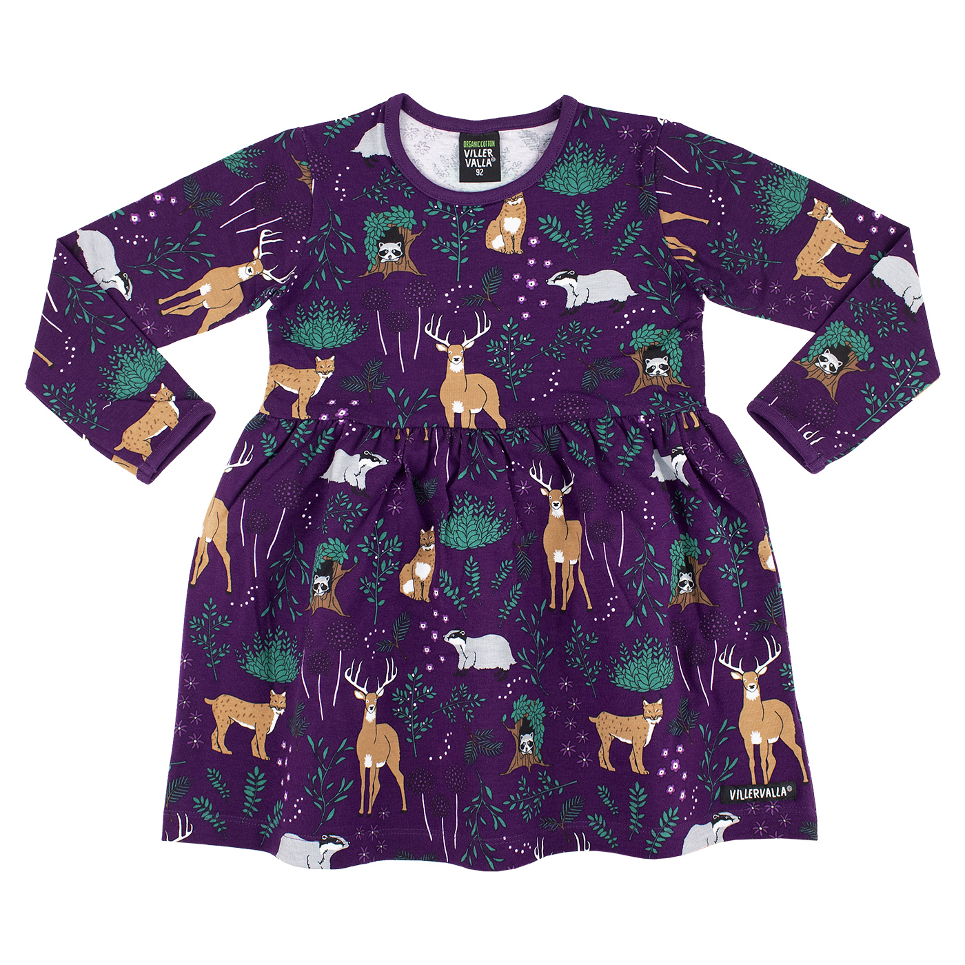 flared dress WINTER FOREST GRAPE