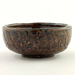 Isak Isaksson (2000s) Unique Chawan Bowl with Brown Glaze 12 cm #19