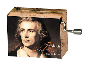 Spilledåser, Art & Music Box-display, Fredrich Schiller, Song of Joy, Borddisplay med 16 stk.+1 stk. demo. TEMA-Produkt