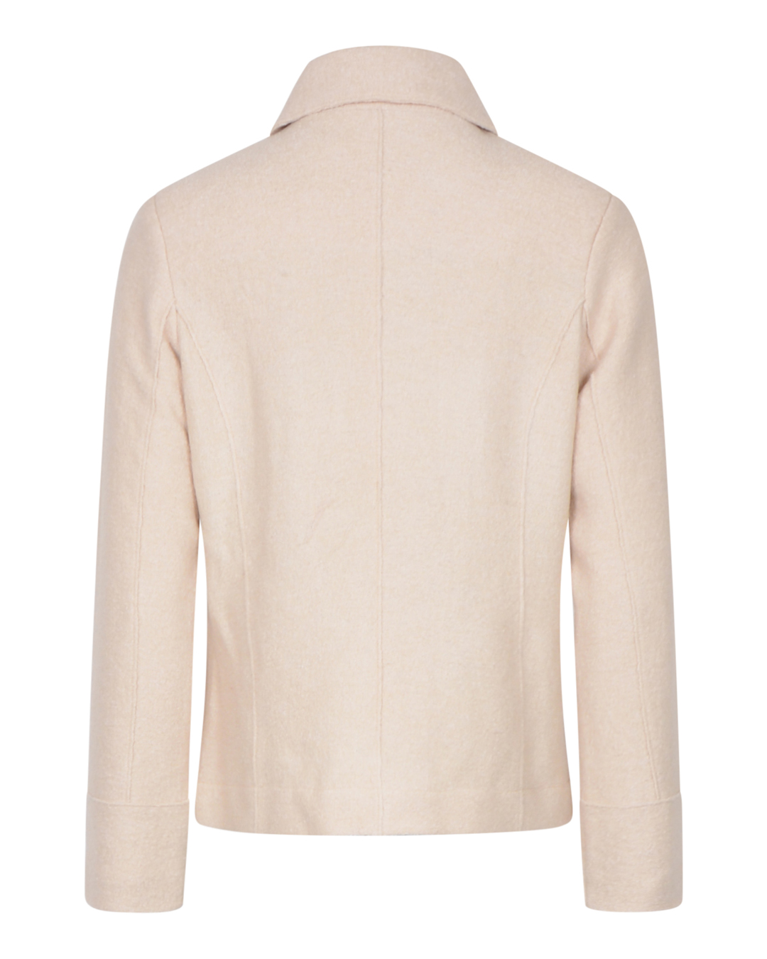 Jacka ullblandning med krage ljusbeige - 2