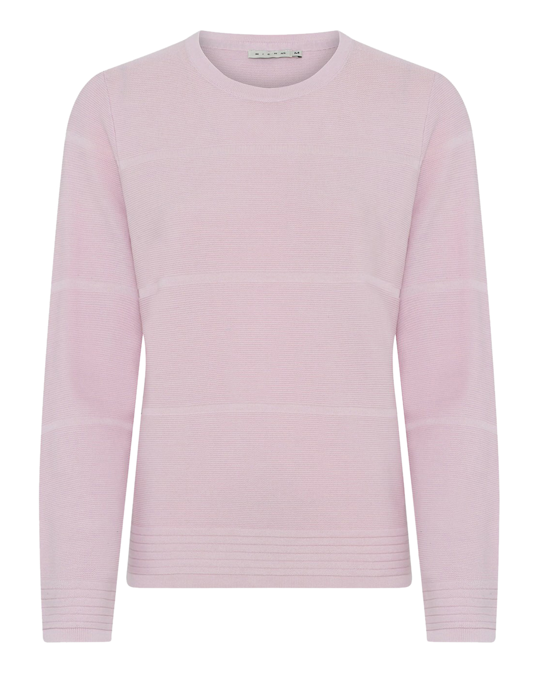 Jumper randig stickning ljusrosa
