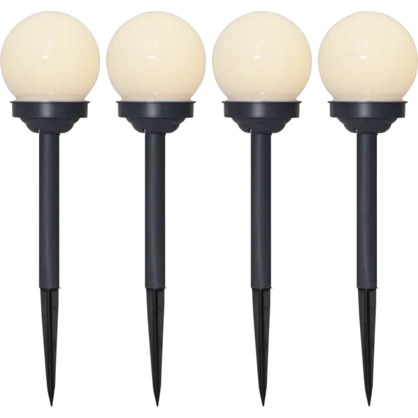 STAR TRADING Solcellspollare 4-pack Globus