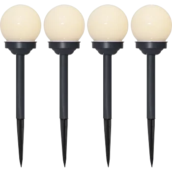STAR TRADING Solcellspollare 4-pack Globus
