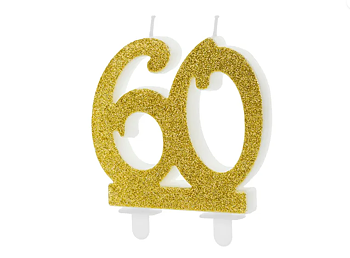 Födelsedagsljus guld 60