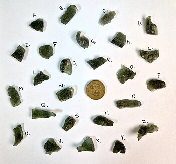 Moldavit, Äkta. 1.25 - 1.50 gram