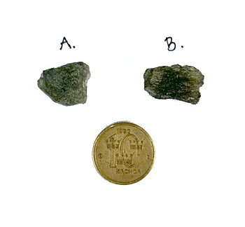 Moldavit, Äkta. 1.75 - 2 gram