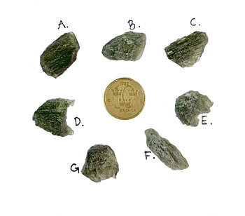 Moldavit, Äkta. 2.50  - 2.75gram