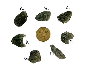 Moldavit, Äkta. 2.50  - 2.75gram