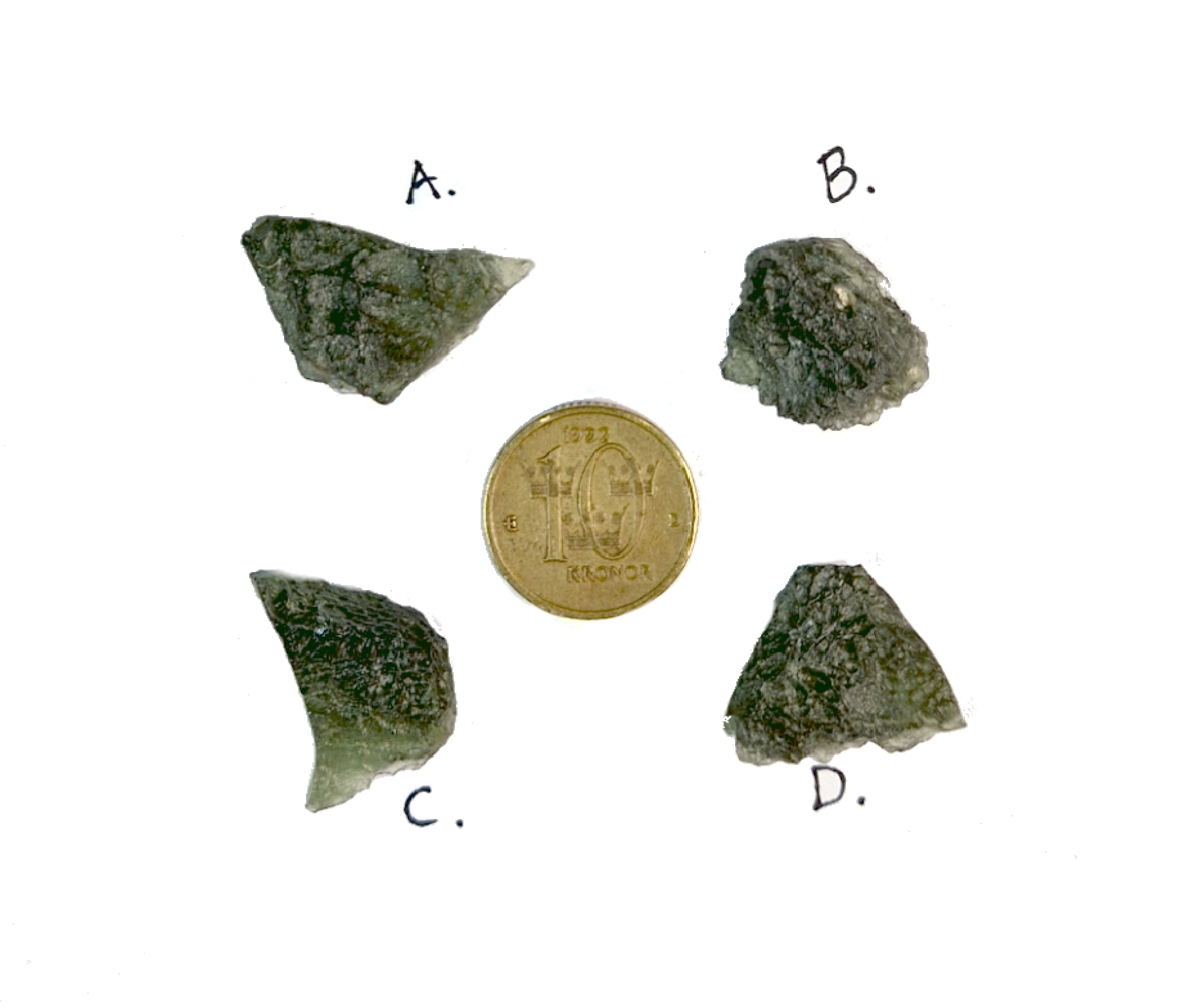 Moldavit, Äkta. 3 - 3.25gram - 2