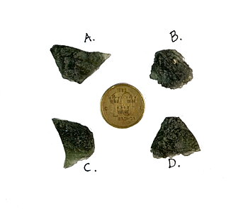 Moldavit, Äkta. 3 - 3.25gram