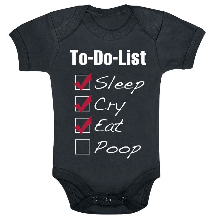 To Do List Black Baby Body