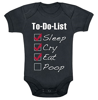 To Do List Black Baby Body