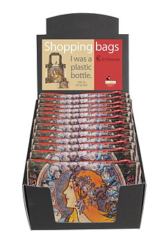 Eco bags, Art Nouveau, Borddisplay med 12 stk. TEMA-produkt. 