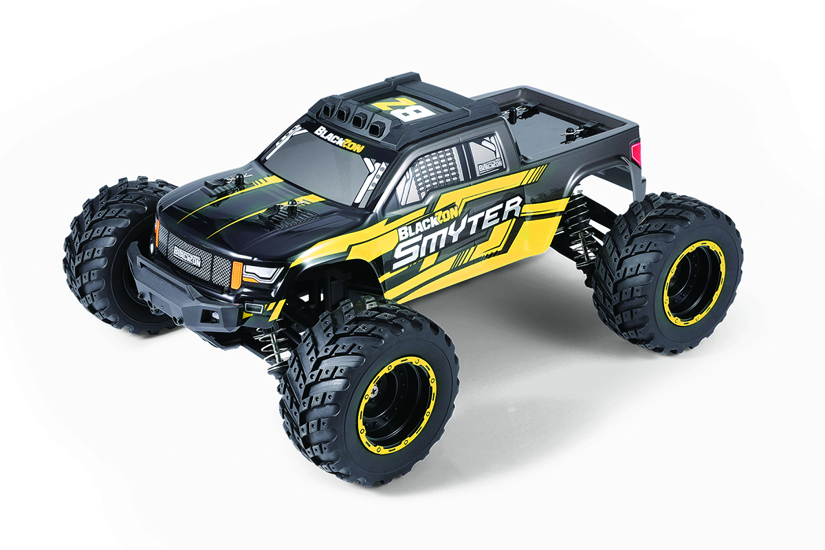 Blackzon 540225 Smyter MT 1/12 4WD Electric Monster Truck - Yellow - 4
